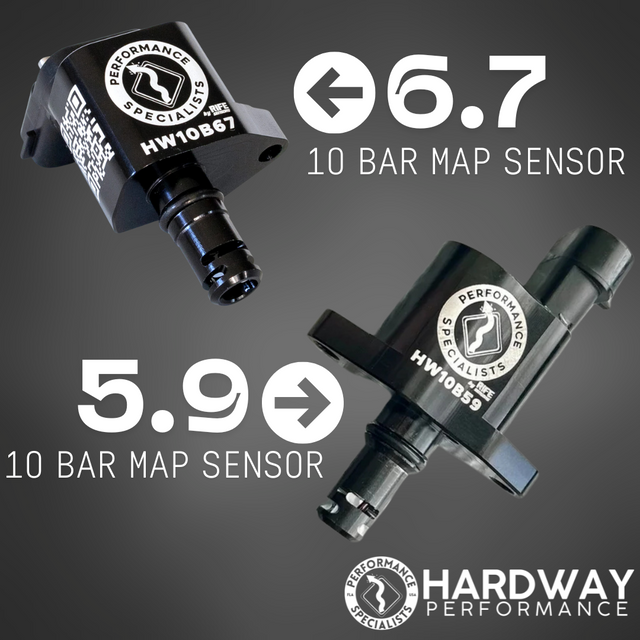 Hardway 10 Bar MAP Sensor by RIFE | 5.9 & 6.7 Cummins | High Boost Billet | Integrated IAT