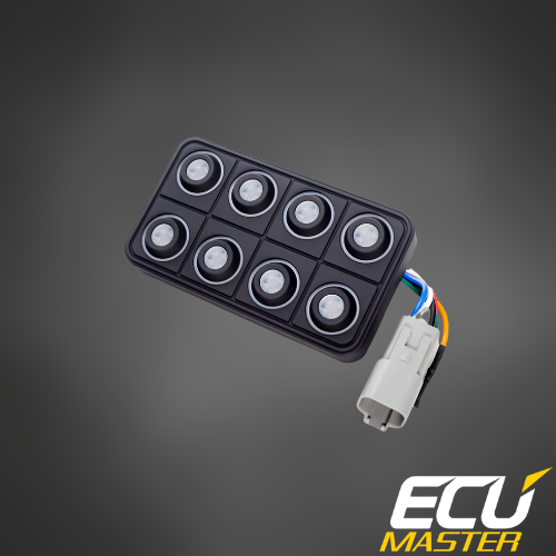 ECUMaster 8-Position CAN Keyboard | IP67 | EMU BLACK & PMU Compatible | Fully Configurable