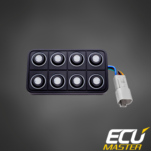 ECUMaster 8-Position CAN Keyboard | IP67 | EMU BLACK & PMU Compatible | Fully Configurable