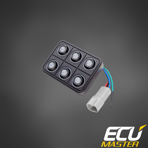 ECUMaster 6-Position CAN Keyboard | IP67 | EMU BLACK & PMU Compatible | Fully Configurable