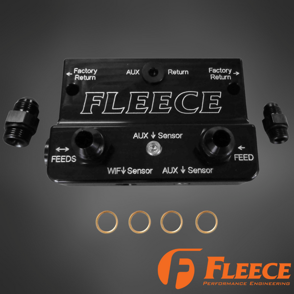 Fleece 4th Gen Cummins Fuel Distribution Block | 2010–2018 | Dual CP3 | AirDog FASS Ready