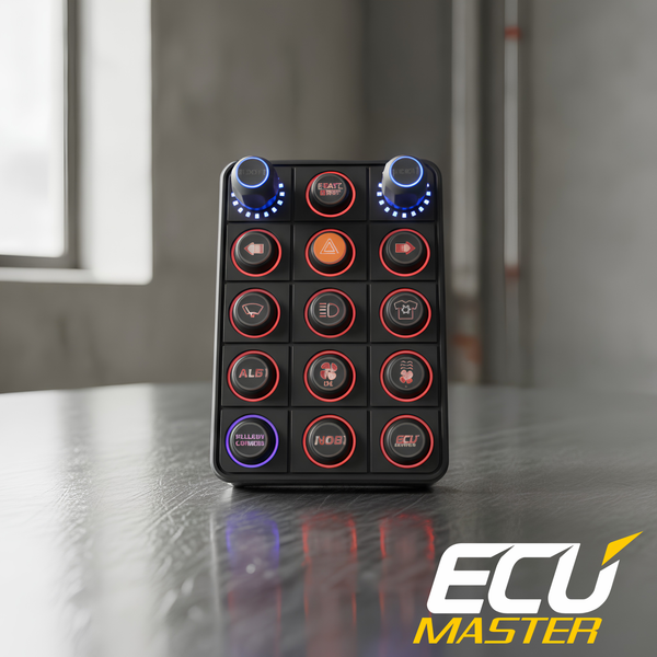 15-Position CAN Keyboard with Rotary Switches | Motorsport Control Panel | ECUMaster