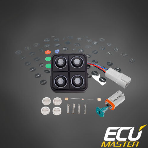 ECUMaster 4-Position CAN Keyboard | IP67 | EMU BLACK & PMU Compatible | Fully Configurable