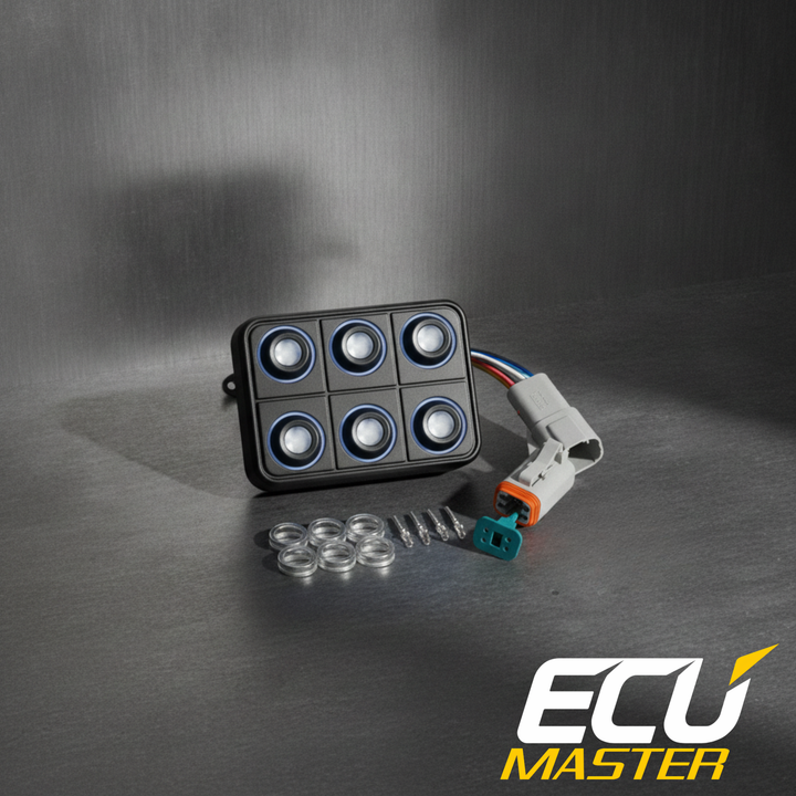 ECUMaster 6-Position CAN Keyboard | IP67 | EMU BLACK & PMU Compatible | Fully Configurable