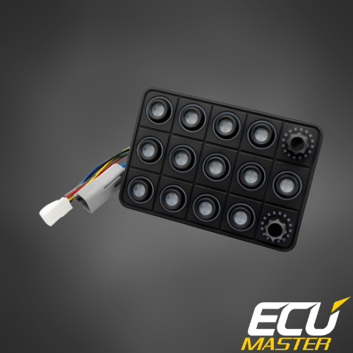 15-Position CAN Keyboard with Rotary Switches | Motorsport Control Panel | ECUMaster