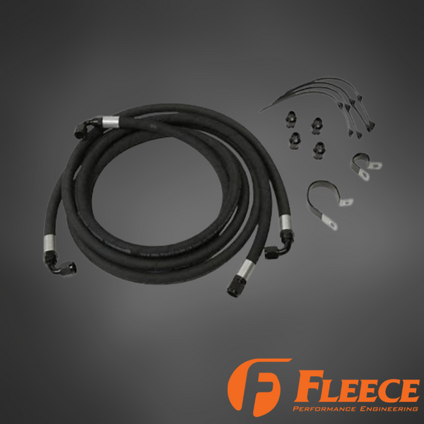 Fleece Performance 68RFE Transmission Cooler Line Kit | 2010–2012 Cummins | Heavy Duty Flexible Lines