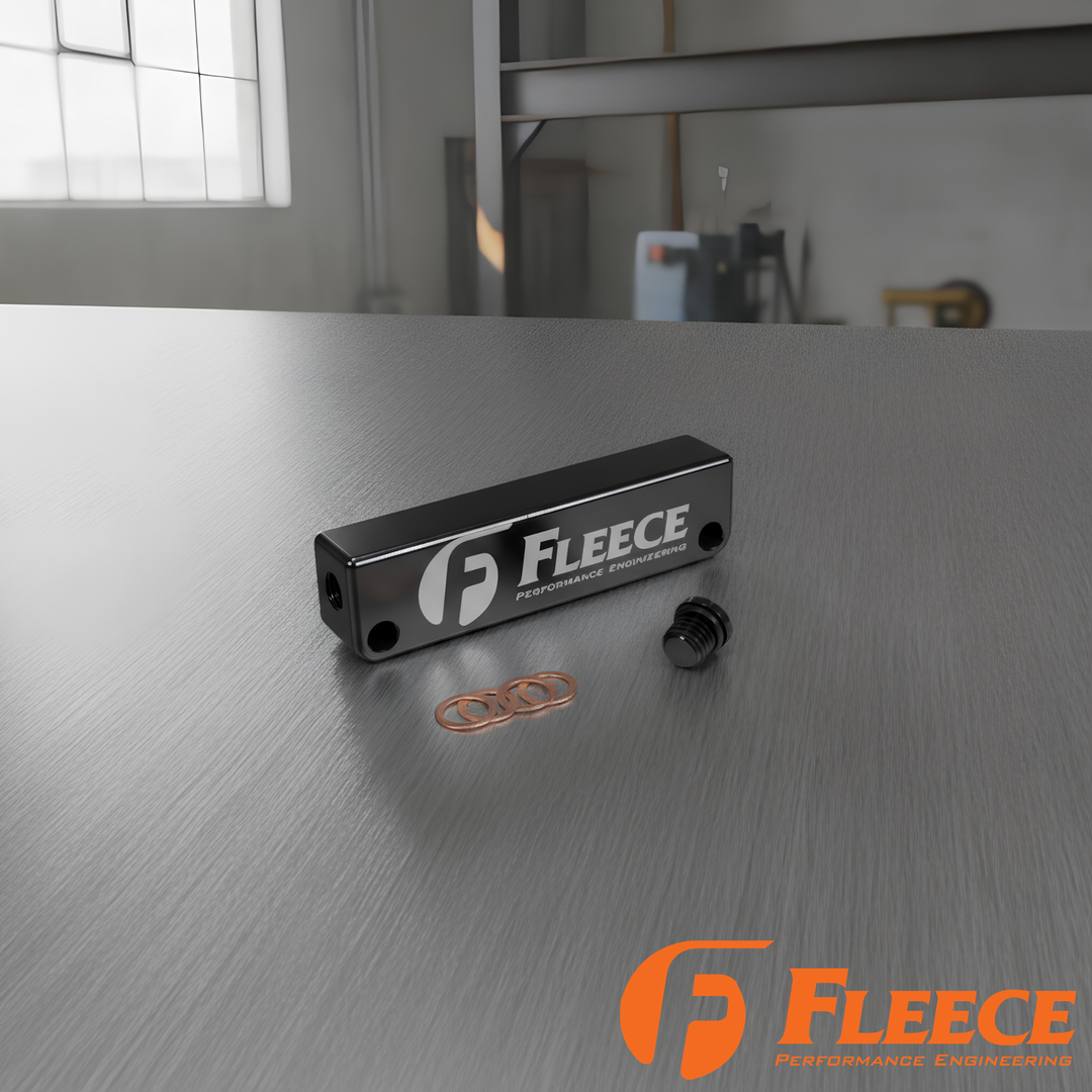 Fleece Performance 2019+ 5th Gen Dodge Cummins Fuel Filter Delete | WIF Port | Factory Lines Retained