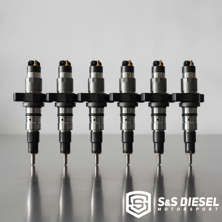 S&S Diesel 2004.5–2007 Late 5.9 Cummins Injectors | Singles & Sets | Stock to 500% Over | EDM Honed SAC Nozzle