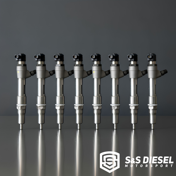 S&S Diesel 6.4L Ford Powerstroke Injectors | Stock to 100% Over | Singles & Sets of 8 | Piezo Modified