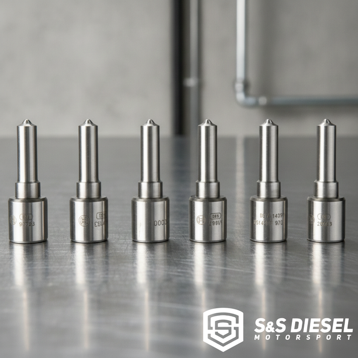 S&S Diesel 2007.5–2018 6.7 Cummins Nozzle Set | Stock to 100% Over | EDM Honed SAC | Sold as Set
