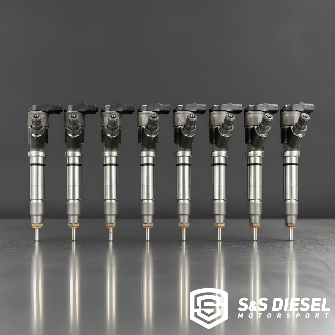 S&S Diesel LMM Duramax Injectors | TorqueMaster to 500% Over | Singles & Sets of 8 | New & Reman