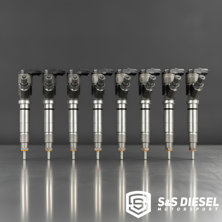 S&S Diesel LMM Duramax Injectors | TorqueMaster to 500% Over | Singles & Sets of 8 | New & Reman