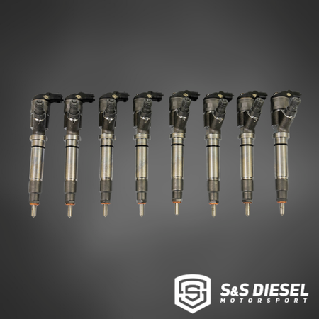 S&S Diesel LLY Duramax Injectors | TorqueMaster to 500% Over | Singles & Sets of 8 | New & Reman