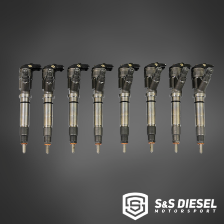 S&S Diesel LBZ Duramax Injectors | TorqueMaster to 500% Over | Singles & Sets of 8 | New & Reman