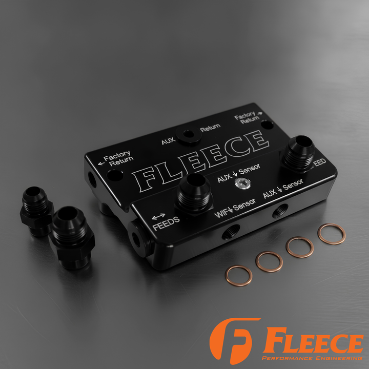 Fleece 4th Gen Cummins Fuel Distribution Block | 2010–2018 | Dual CP3 | AirDog FASS Ready