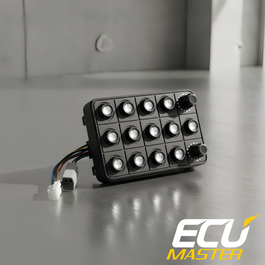 15-Position CAN Keyboard with Rotary Switches | Motorsport Control Panel | ECUMaster