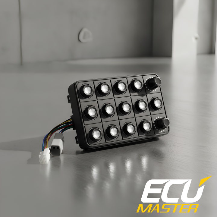 15-Position CAN Keyboard with Rotary Switches | Motorsport Control Panel | ECUMaster