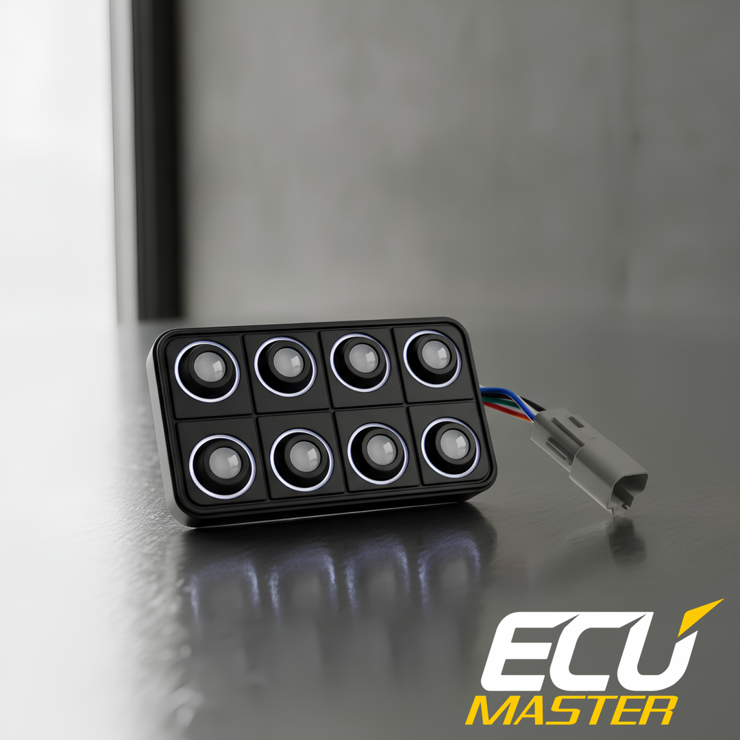 ECUMaster 8-Position CAN Keyboard | IP67 | EMU BLACK & PMU Compatible | Fully Configurable