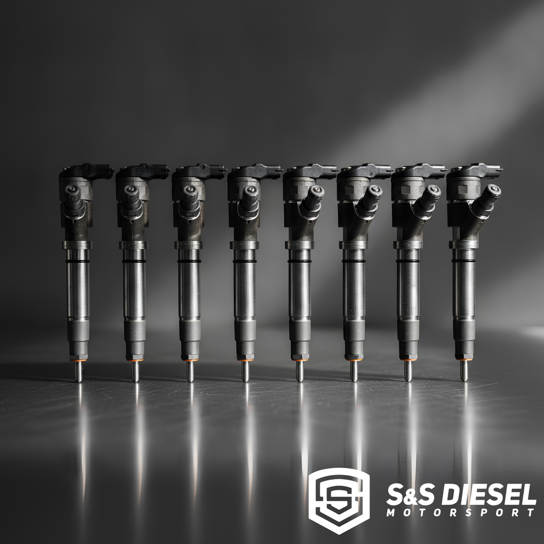 S&S Diesel LLY Duramax Injectors | TorqueMaster to 500% Over | Singles & Sets of 8 | New & Reman