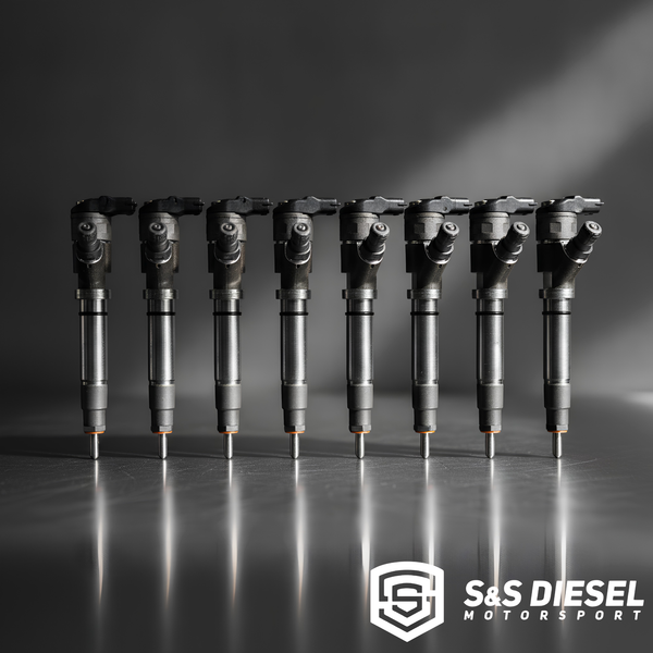 S&S Diesel LLY Duramax Injectors | TorqueMaster to 500% Over | Singles & Sets of 8 | New & Reman