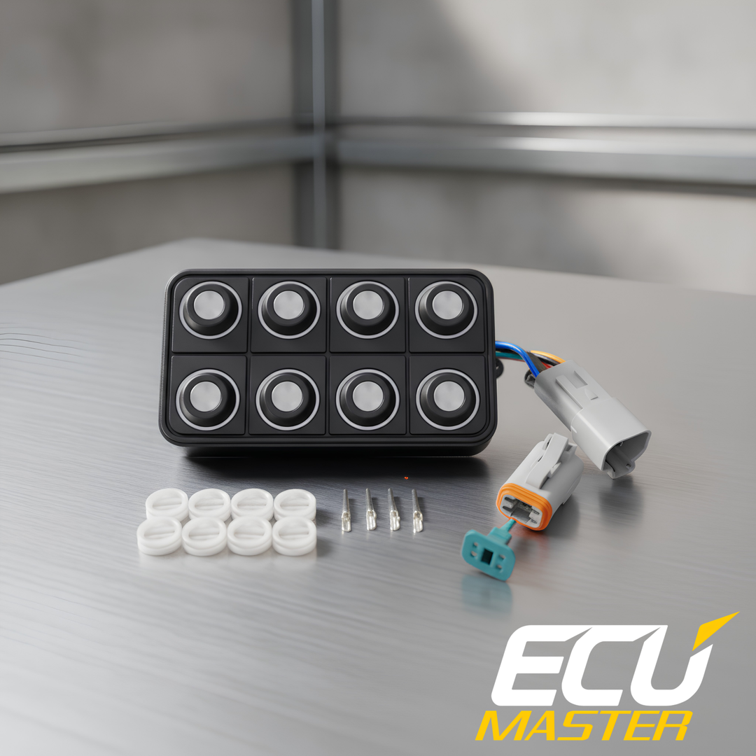 ECUMaster 8-Position CAN Keyboard | IP67 | EMU BLACK & PMU Compatible | Fully Configurable