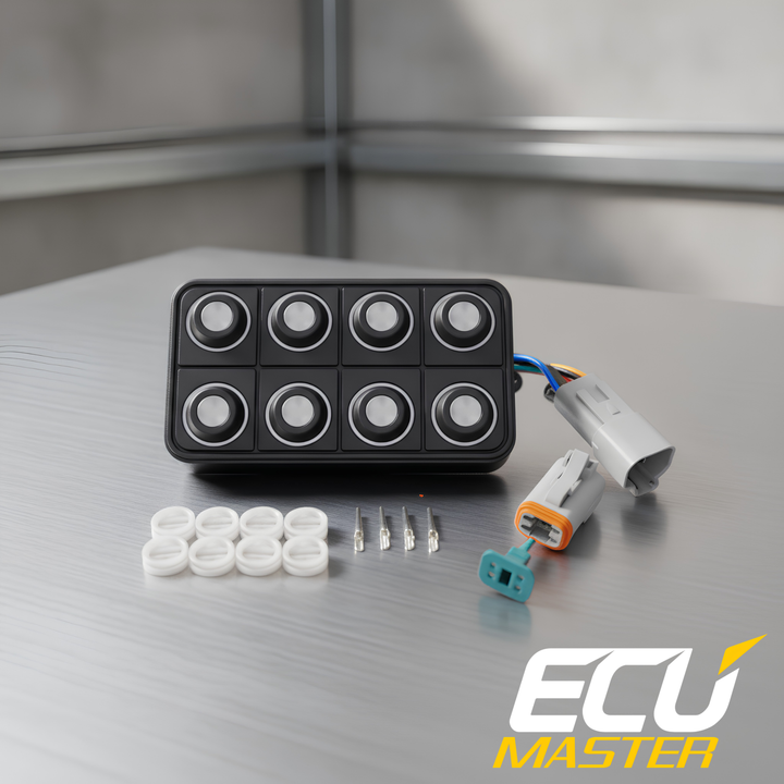 ECUMaster 8-Position CAN Keyboard | IP67 | EMU BLACK & PMU Compatible | Fully Configurable