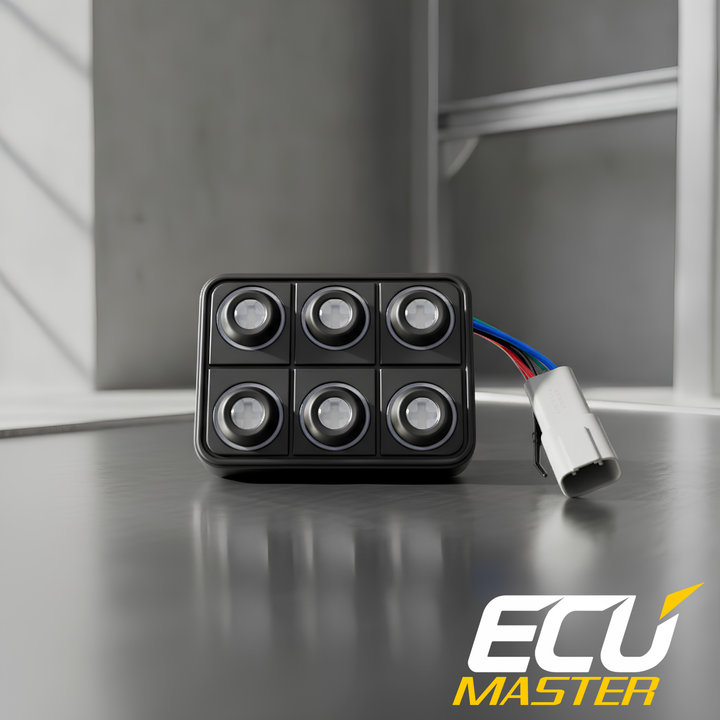ECUMaster 6-Position CAN Keyboard | IP67 | EMU BLACK & PMU Compatible | Fully Configurable
