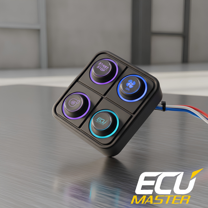 ECUMaster 4-Position CAN Keyboard | IP67 | EMU BLACK & PMU Compatible | Fully Configurable